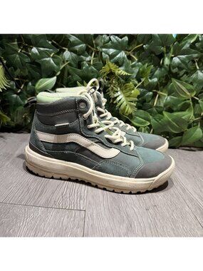 Vans UltraRange EXO Hi MTE-1 Mens Sz 5.5 Women 7 Shoes Green Suede